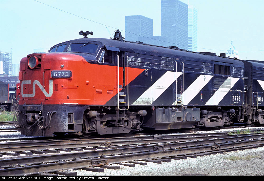 Canadian National MLW FPA4 #6773 at Spadina yard